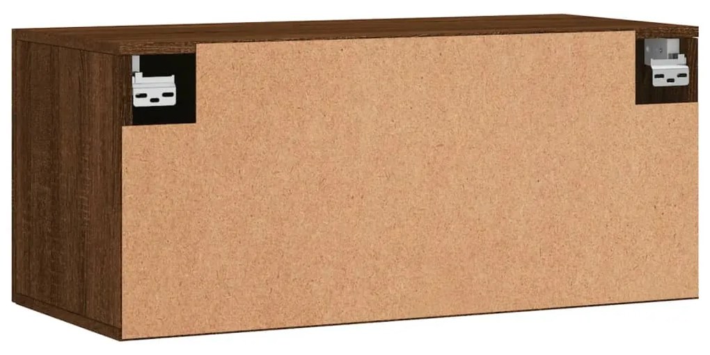 Armário parede 80x36,5x35cm derivados madeira carvalho castanho