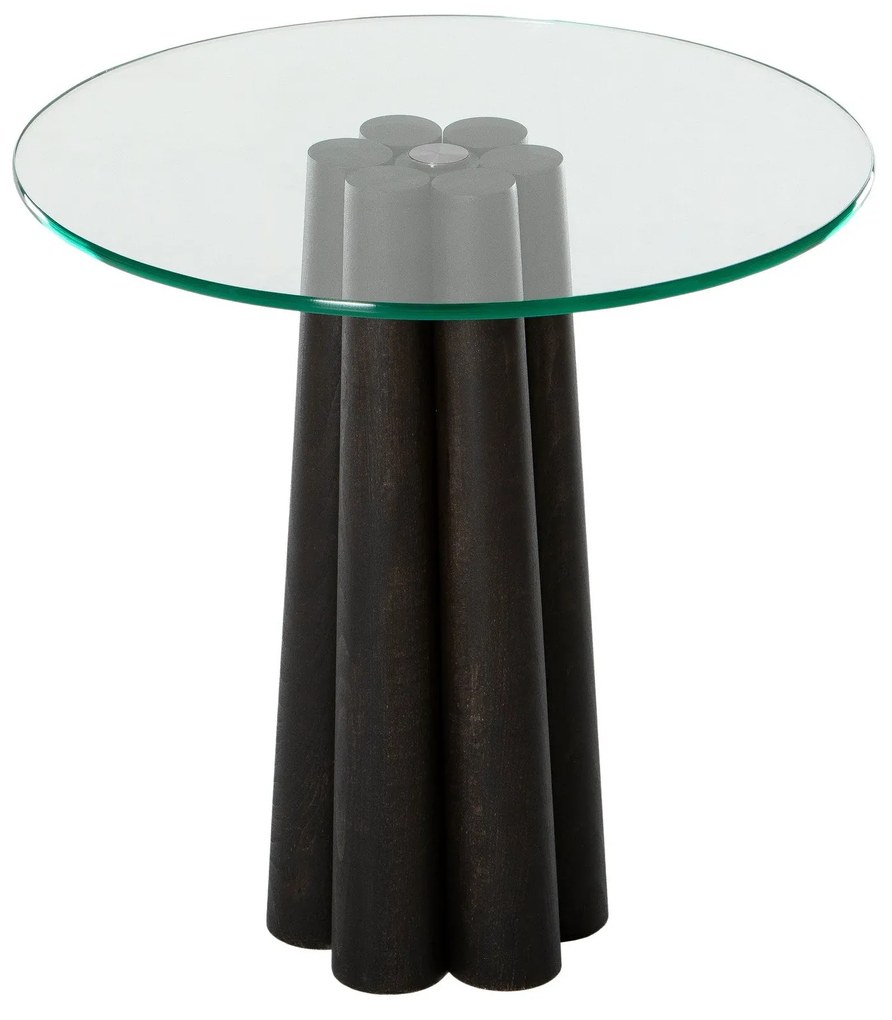 Mesa de Centro Thales – Transparente Preto – 50x50x50 cm