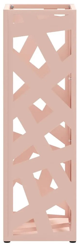 Suporte para Guarda-Chuva Rosa Metal Médio Inserções Decorativas