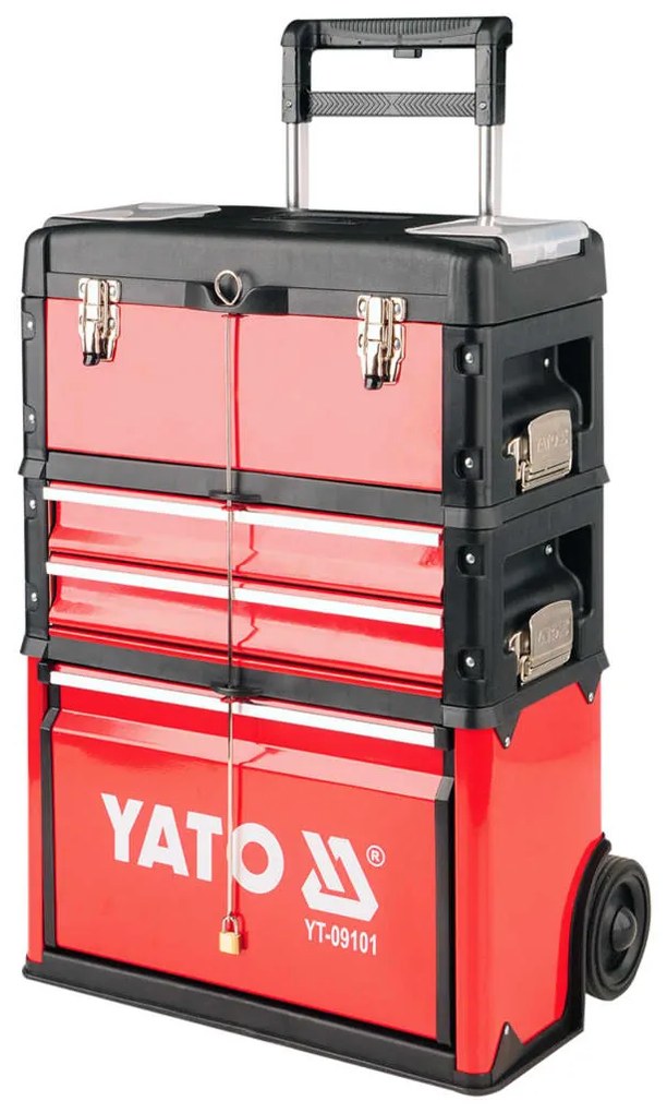 434404 YATO Carrinho com caixa de ferramentas e 3 gavetas 52x32x72 cm
