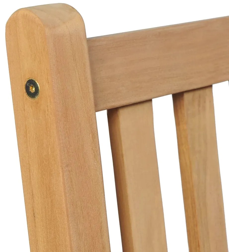 5 pcs conjunto de jantar para exterior madeira de teca maciça