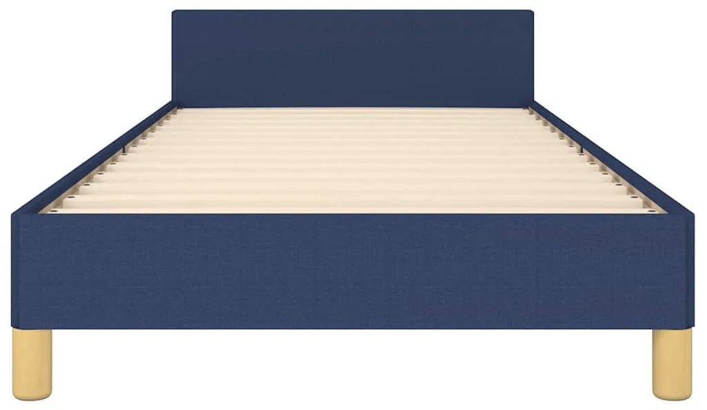 Estrutura cama c/ cabeceira sem colchão 100x200 cm tecido azul