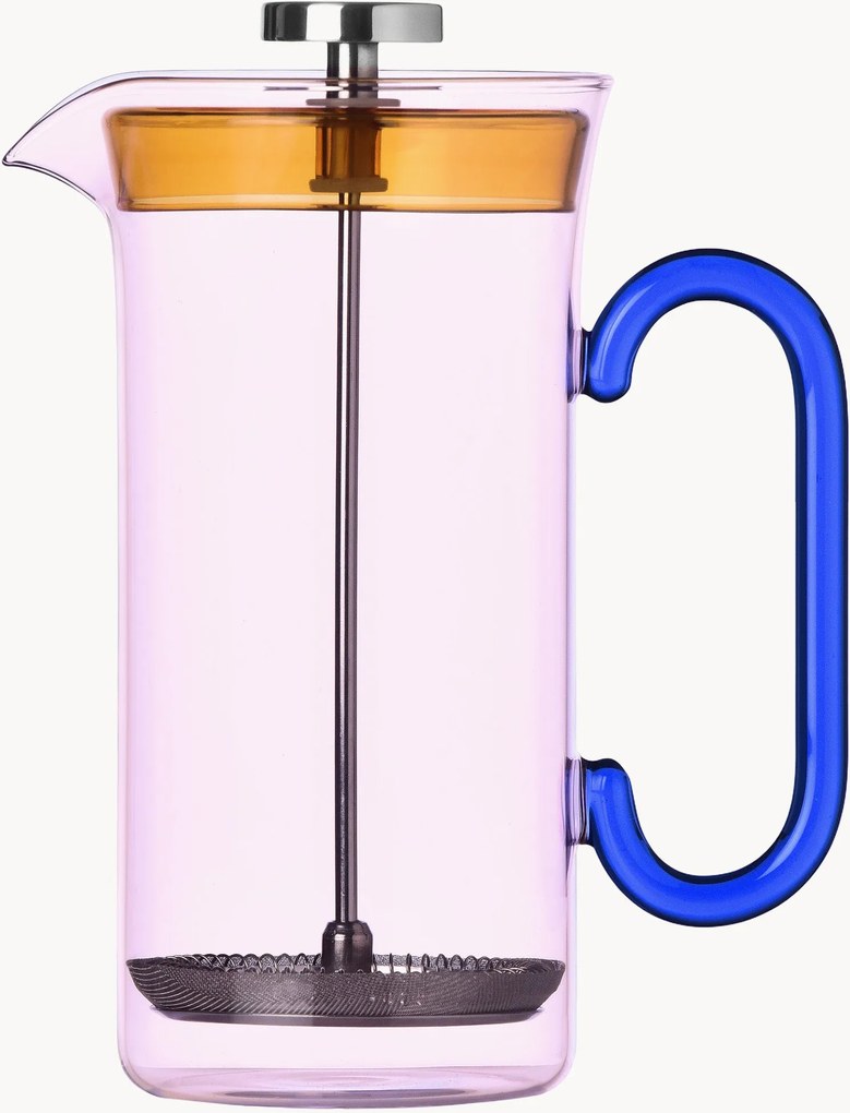 Cafeteira de prensa francesa em borosilicato artesanal Clarinette