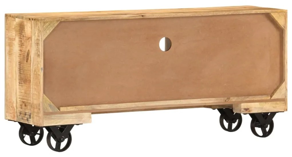 Móvel de TV 110x30x50 cm madeira de mangueira áspera