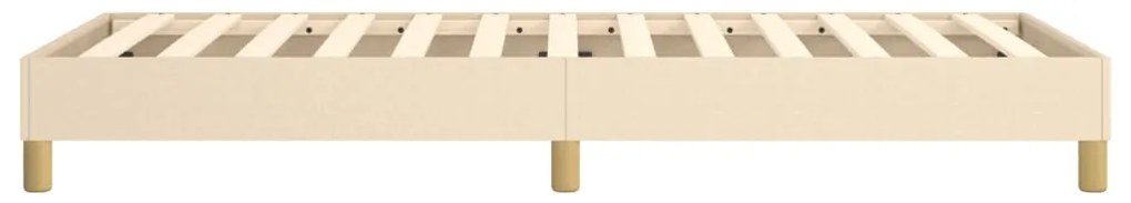 Estrutura de cama sem colchão 90x200 cm tecido creme