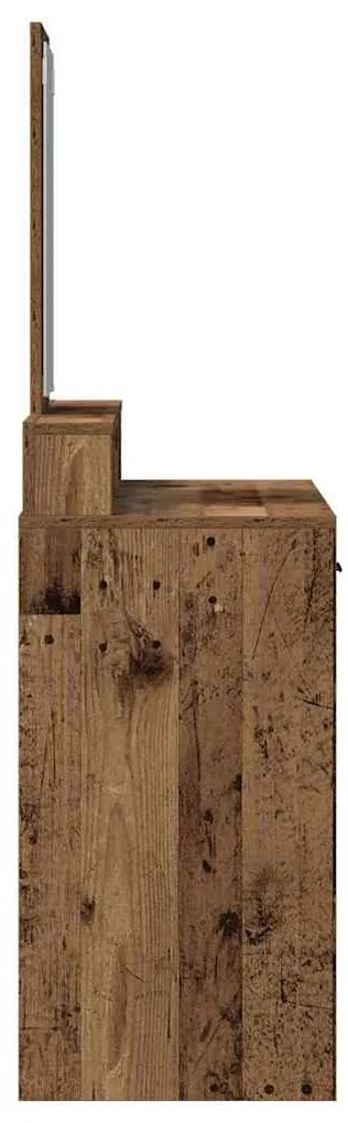 Mesa de Maquiagem vidaXL com Gavetas Madeira Antiga 100x41x140 cm