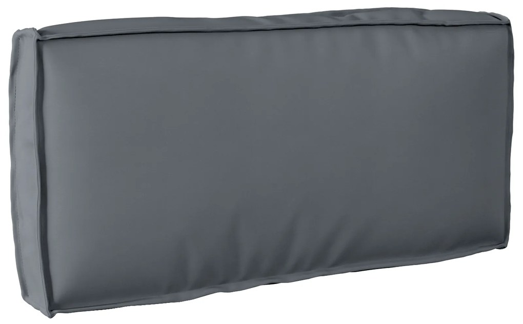 Conjunto de 2 Almofadas de Palete Tecido Oxford Antracite