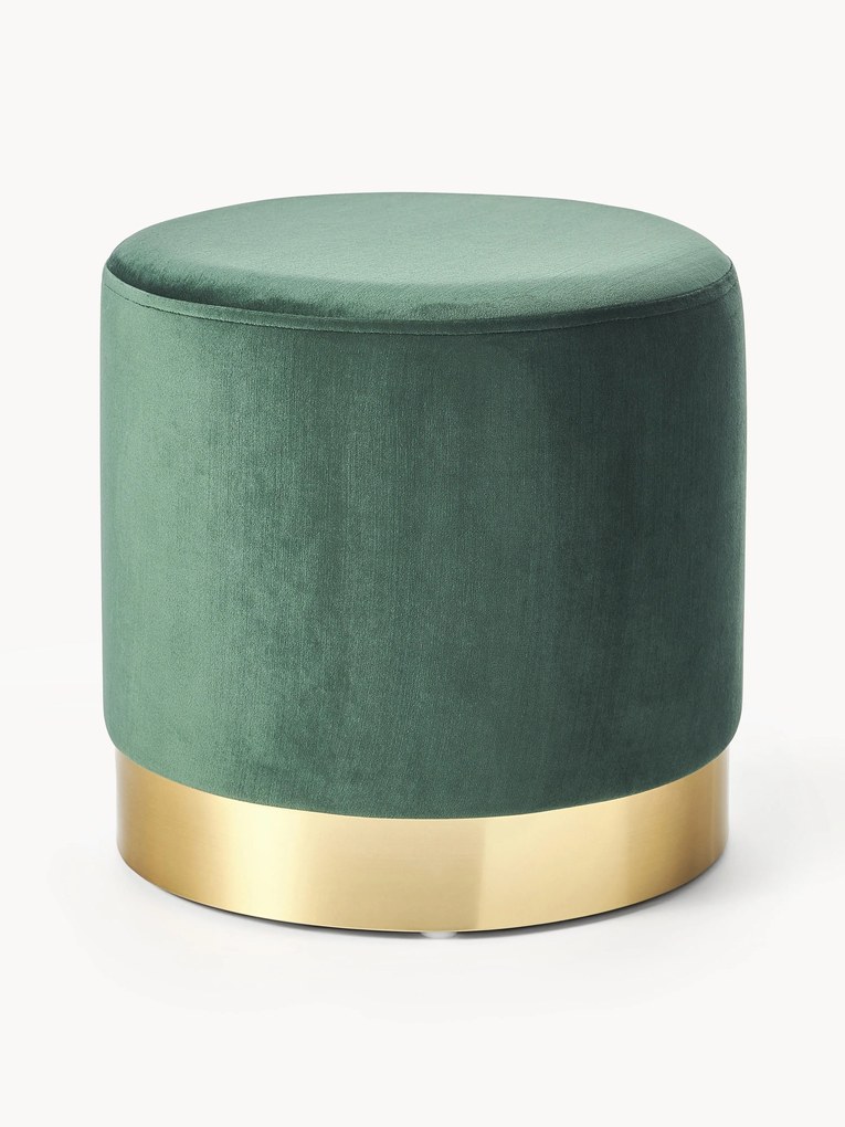 Velvet Upholstered Stool Orchid