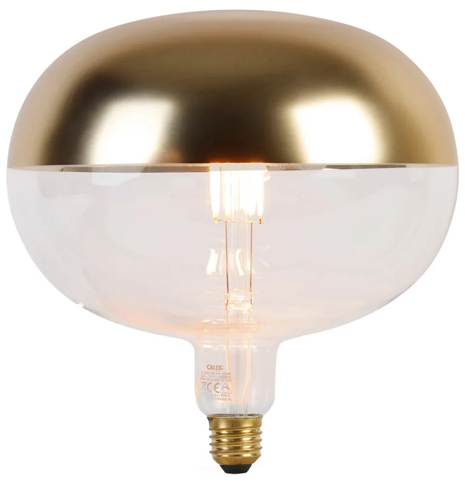 Lâmpada LED E27 regulável espelho dourado 6W 360lm 1800K