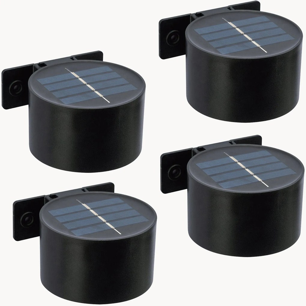 Candeeiros de parede solar LED Spotik, conjunto de 4
