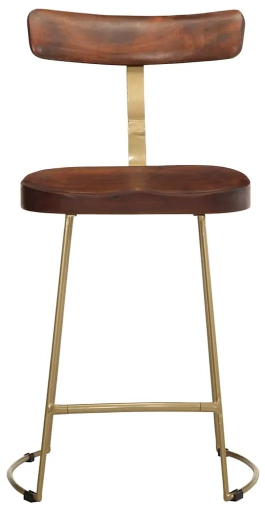 Bancos de bar 2 pcs 49x43x79 cm madeira de mangueira maciça