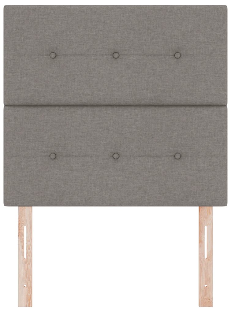 Cabeceira vidaXL Botão Almofadada Taupe 100 cm Tecido