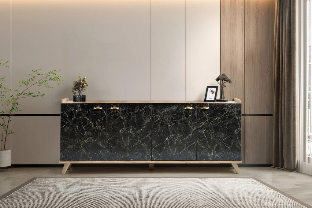 Console Sumer – Carvalho Mármore – 180x77,8x41 cm