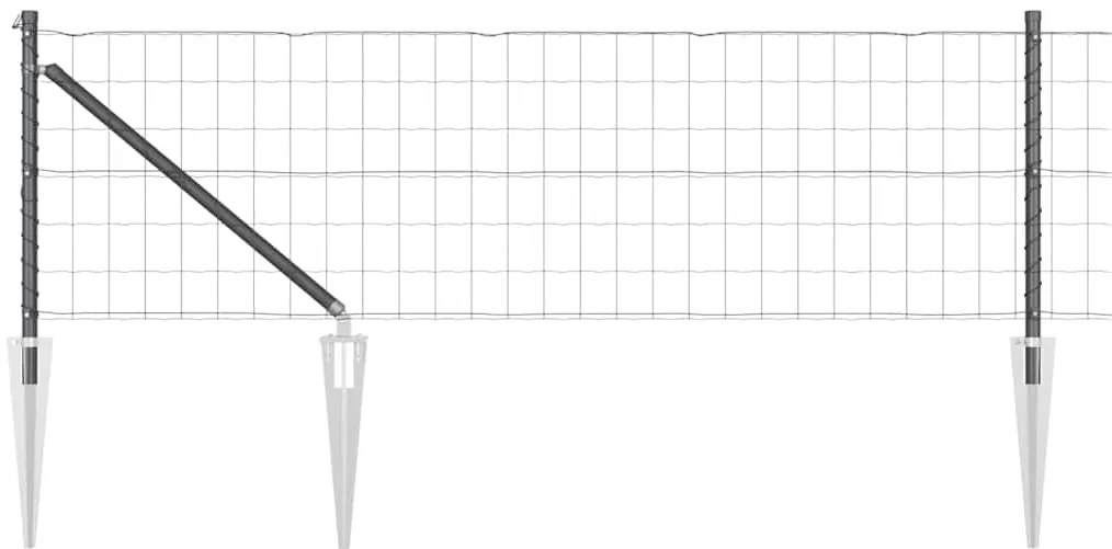 Cerca Euro da com 13 Postes de Espeto, 0,6 x 50m em Aço Galvanizado Ci