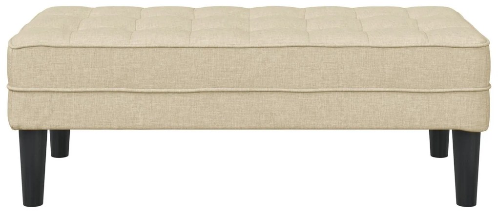 Banco vidaXL Creme 113x57x39 cm Tecido