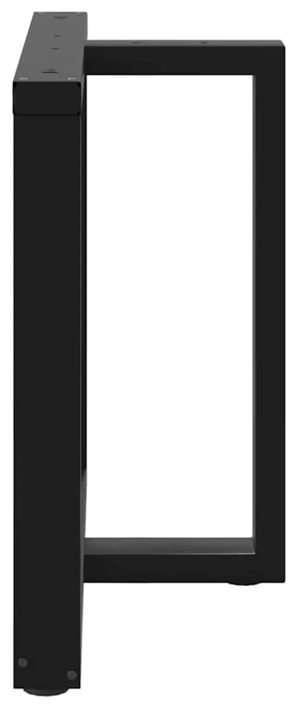 Pés de mesa de jantar em forma de T, 2 peças, preto, 90x35x(72-73) cm,