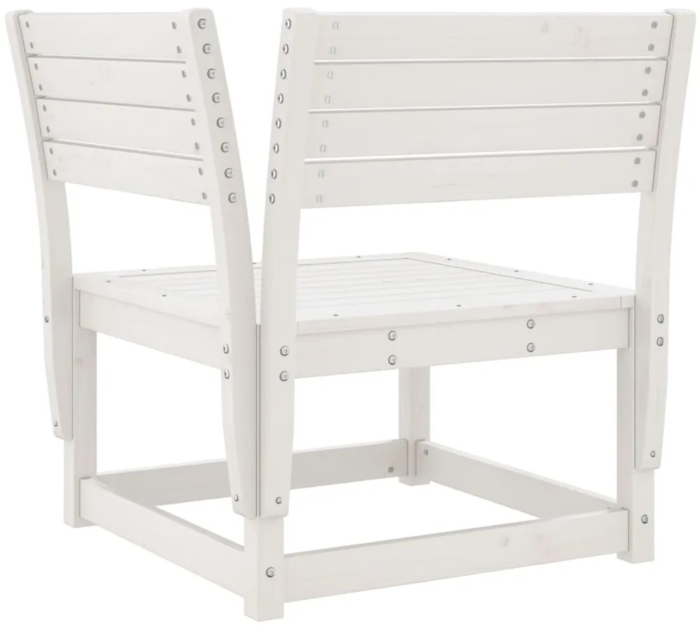 5 pcs conjunto de sofás de jardim madeira pinho maciça branco