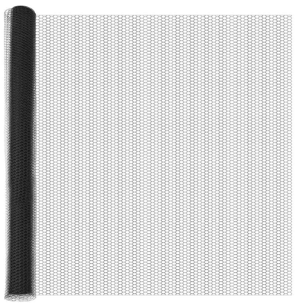 Conjunto de Cercas Conjunto de 2 Cinza Metal 25 x 1.5 m Durável
