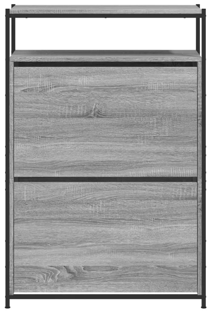 Sapateira 75x34x112 cm derivados de madeira cinzento sonoma