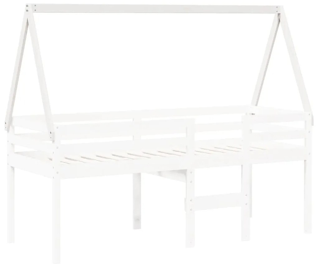 Telhado de cama infantil 209x85,5x88 cm pinho maciço branco