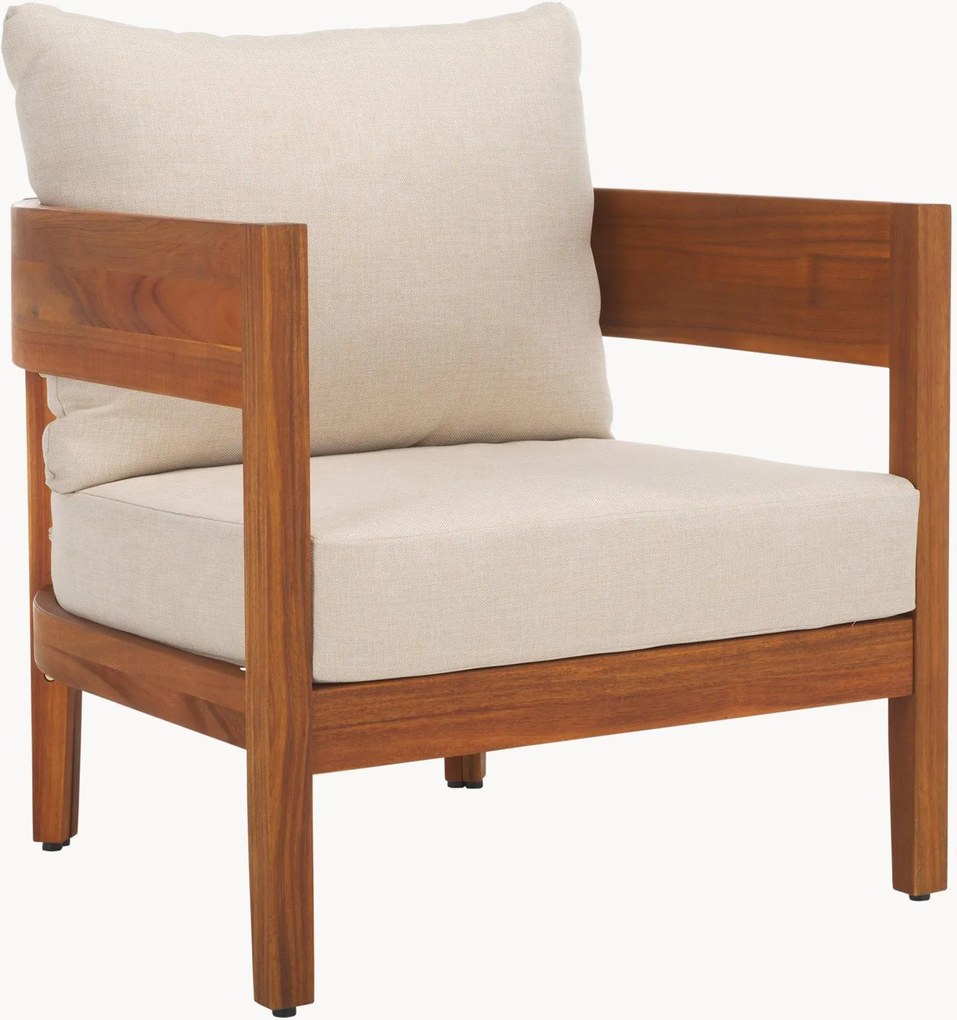 Cadeiras de jardim com braços em madeira de acácia Theo, conjunto de 2