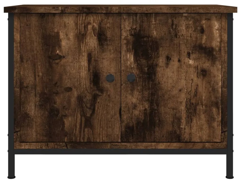 Móvel TV c/ portas 60x35x45 cm deriv. madeira carvalho fumado