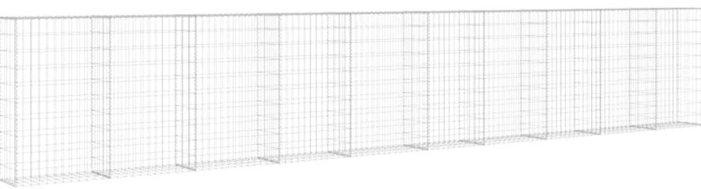 Muro gabião com tampas aço galvanizado 600x30x100 cm