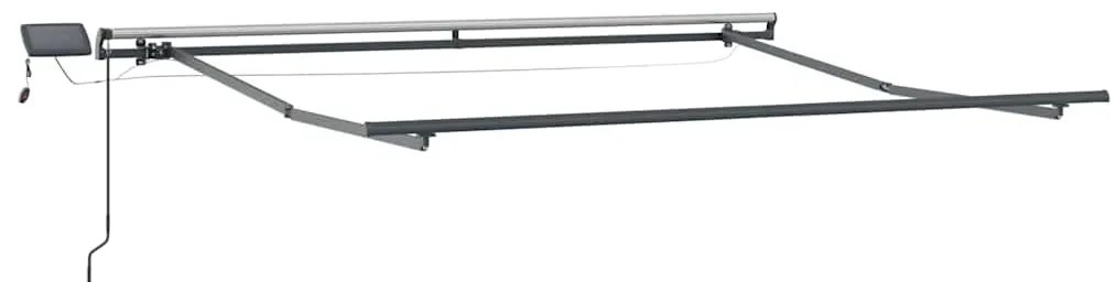 Toldo Retrátil Manual com LED Branco 350x250 cm