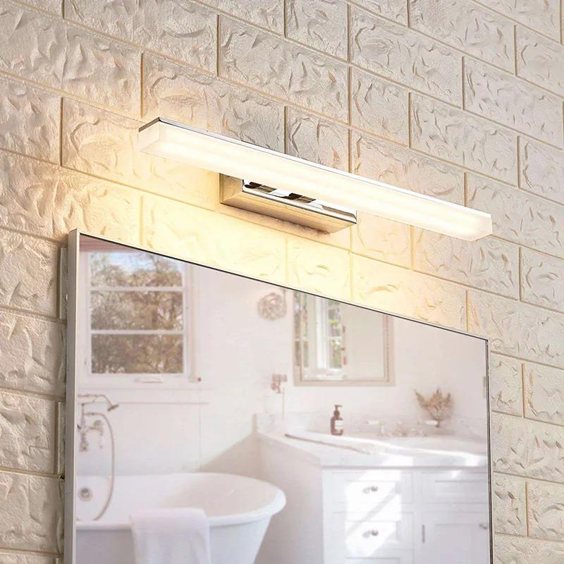 Candeeiro de banho moderno cromado 46 cm incl. LED IP44 - Julie Moderno