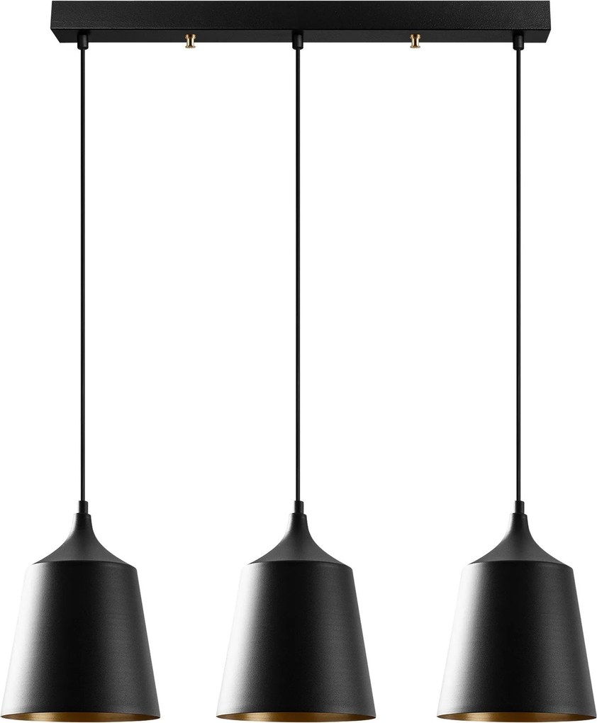 Candeeiro de Teto Dodo – Preto – 70 x 20 cm