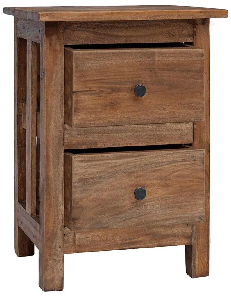 Mesa de cabeceira em madeira de mogno maciça 40x30x51 cm