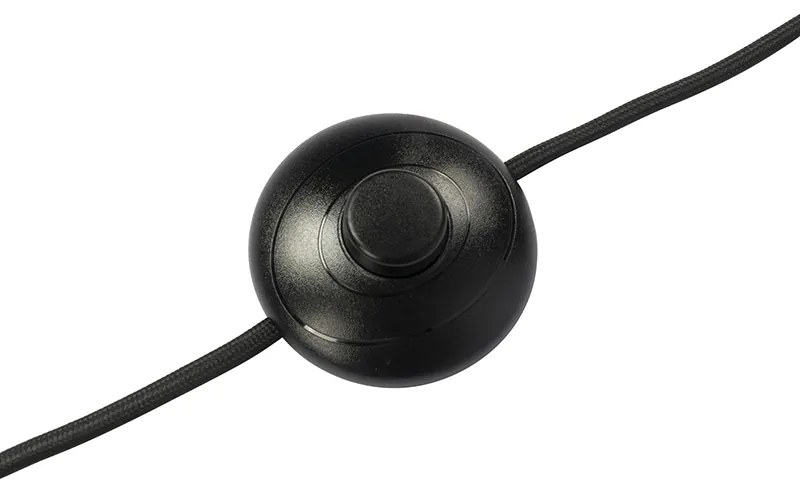 Candeeiro de pé design preto com dourado 3 luzes ajustáveis - Mesh Moderno,Design