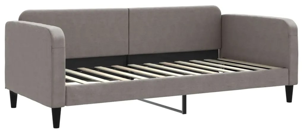 Sofá-cama c/ gavetão/gavetas 90x200 cm tecido cinza-acastanhado