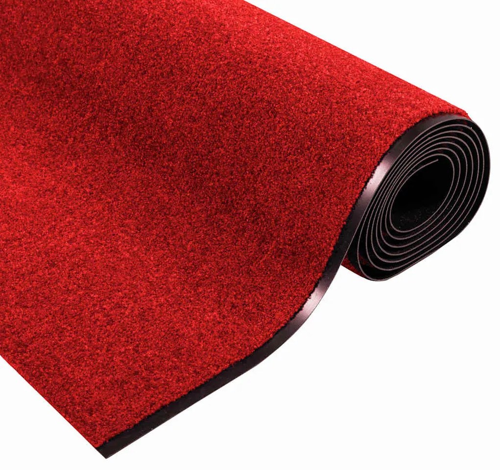 Capacho Lavável Vermelho 120x350 cm
