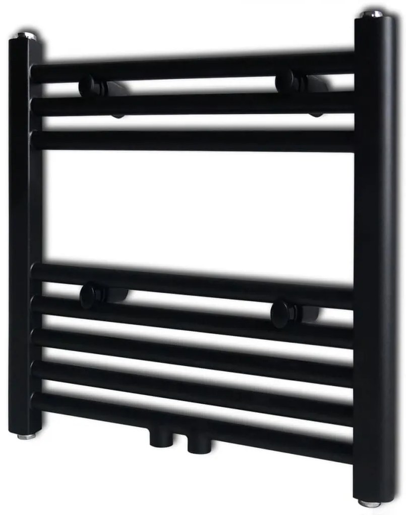 Aquecedor toalhas casa de banho liso 480 x 480 mm preto