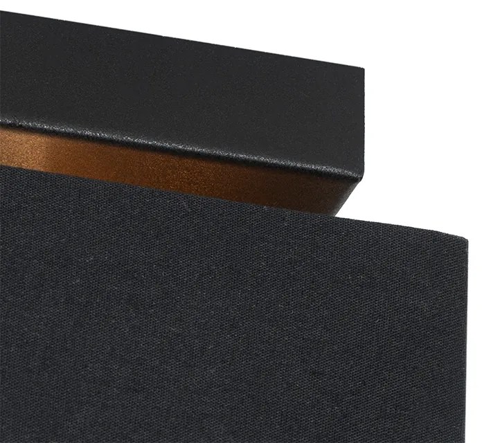 Candeeiro de teto moderno preto com dourado - VT Moderno