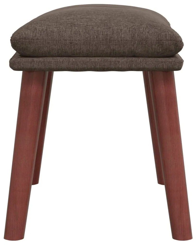 Apoio de pés 45x29,5x35 cm tecido cinzento-acastanhado