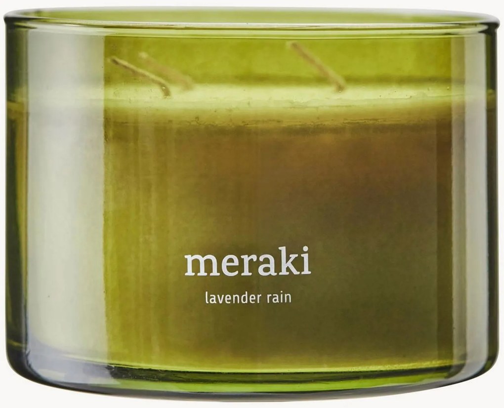 Vela perfumada com três pavios Lavender Rain (gerânio, eucalipto, patchouli)