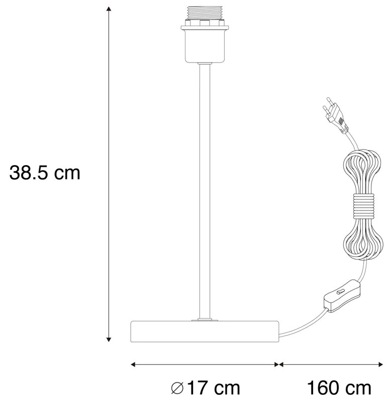 Candeeiro de mesa clássico em latão - Kaso