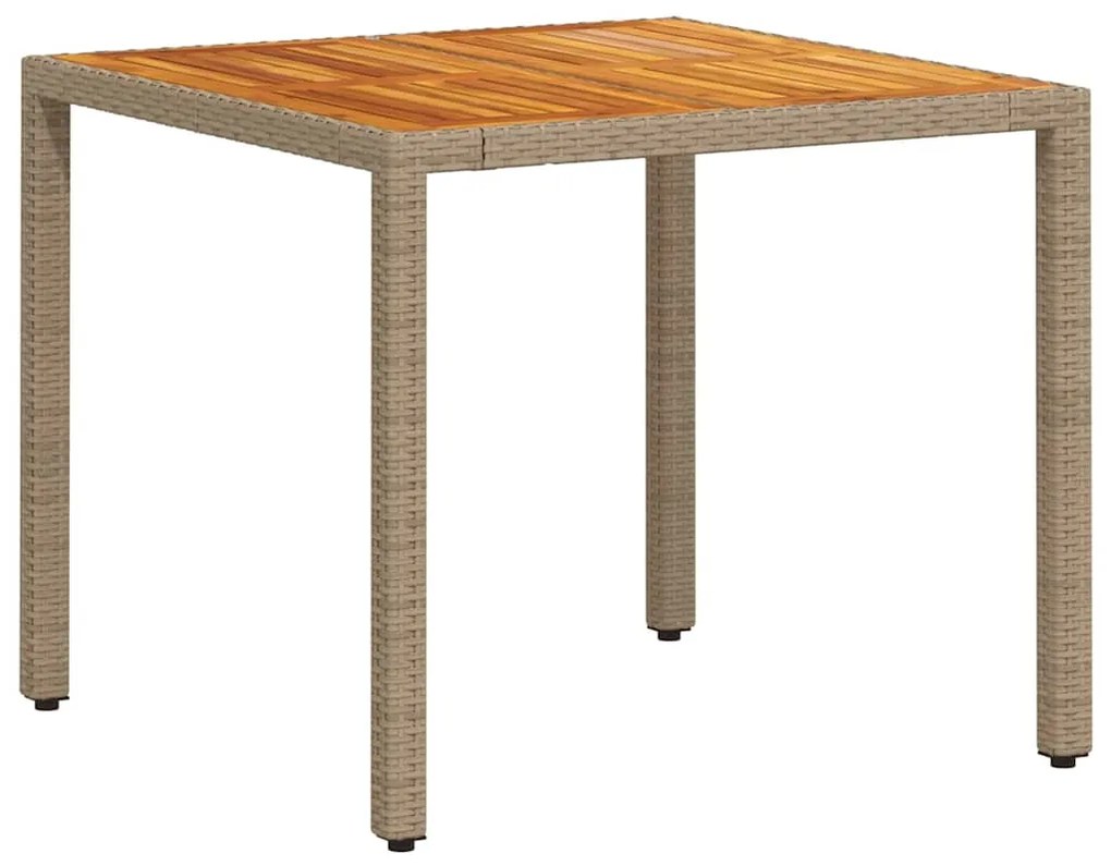 Conjunto de Jantar de Jardim 5 Peças com Almofadas Bege em Rattan Poli