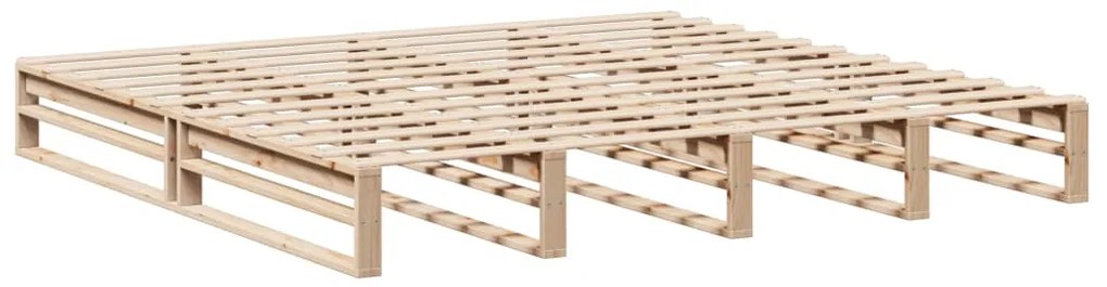 Cama sem colchão 200x200 cm madeira de pinho maciça