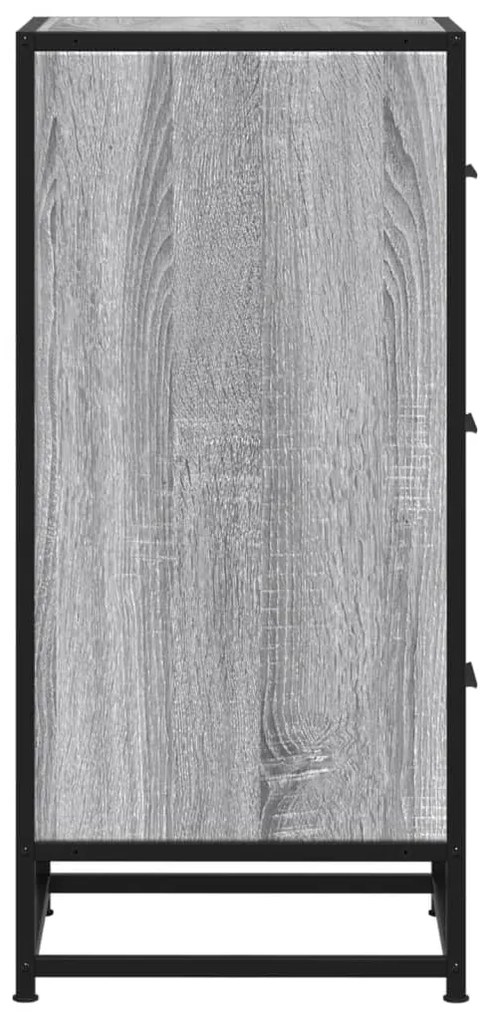 Aparador 35,5x35x76 cm deriv. de madeira/metal cinzento sonoma