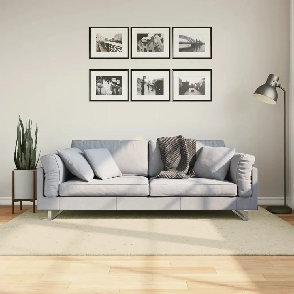 Tapete pelo curto macio e lavável HUARTE 140x200 cm cor creme