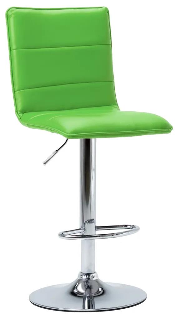 249629 vidaXL Cadeira de bar couro artificial verde