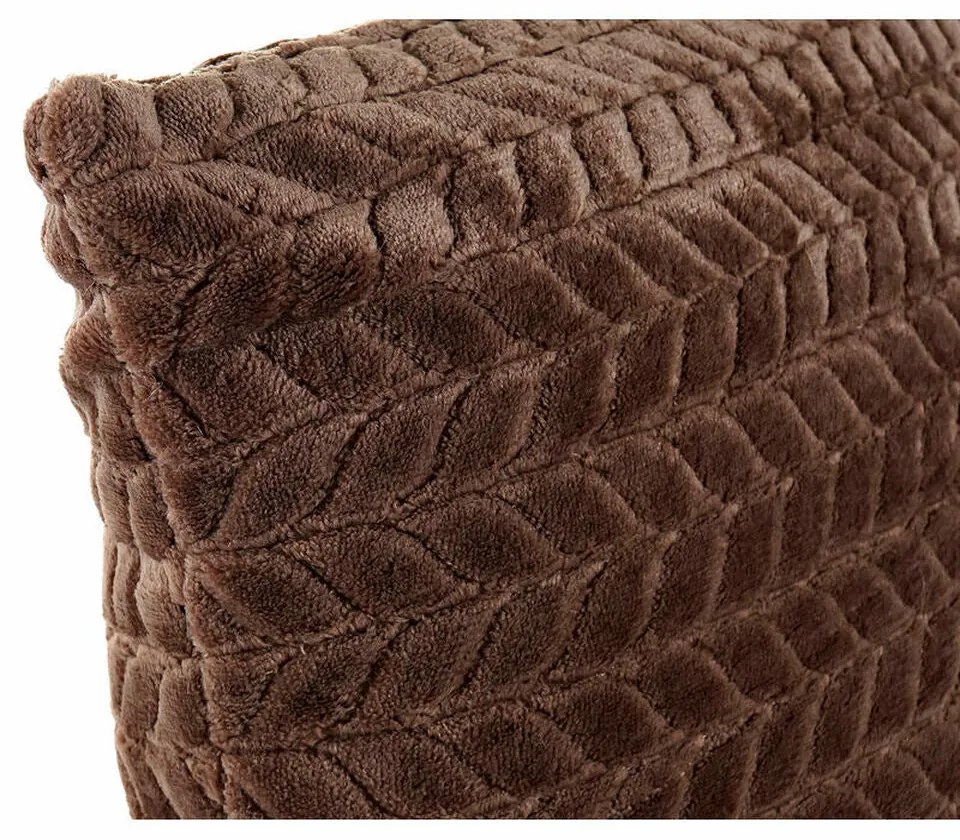 Almofada DKD Home Decor Castanho Poliéster Alumínio (45 x 10 x 45 cm)