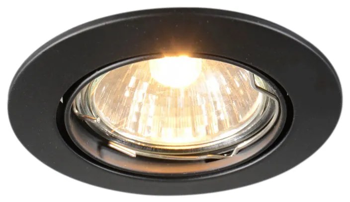 Foco embutido inteligente preto inclinável Incl. Wifi GU10 - Edu