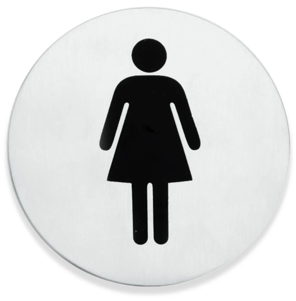 Sinal Inox WC Mulher 7.5cm