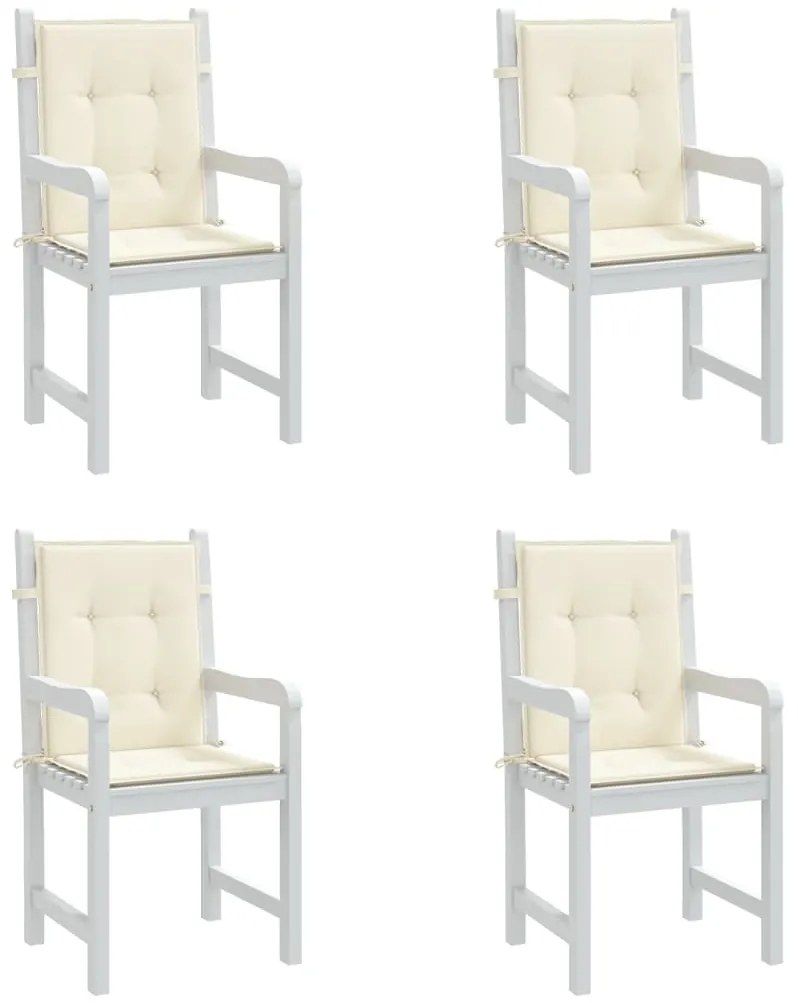 Almofadões lombares p/ cadeiras de jardim 4pcs oxford creme
