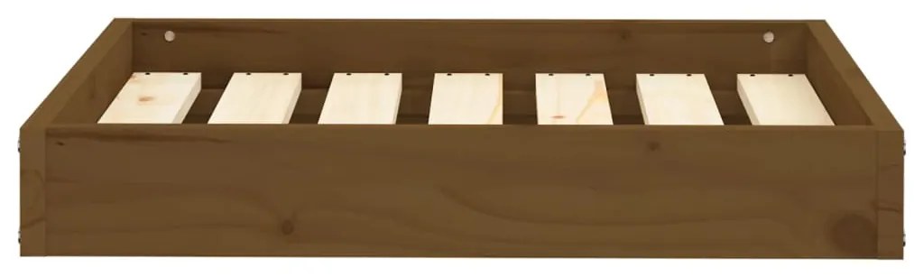 Cama para cães 61,5x49x9 cm pinho maciço castanho mel