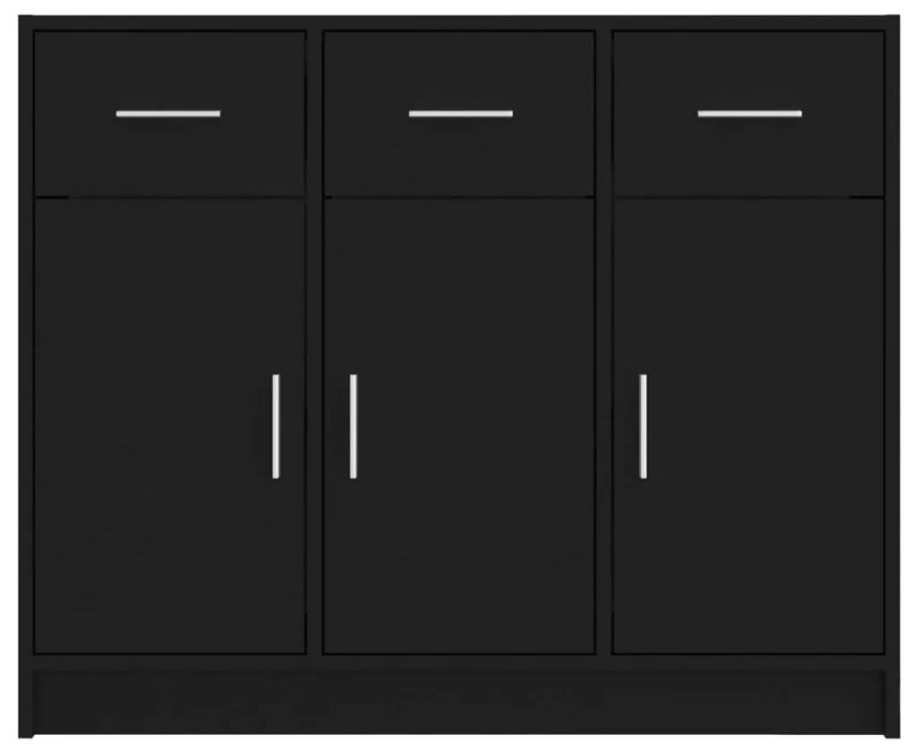 Aparador 91x28x75 cm derivados de madeira preto